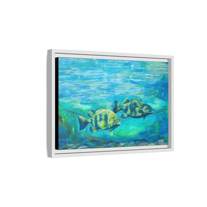 Framed Matte Canvas - Underwater Fish Scene