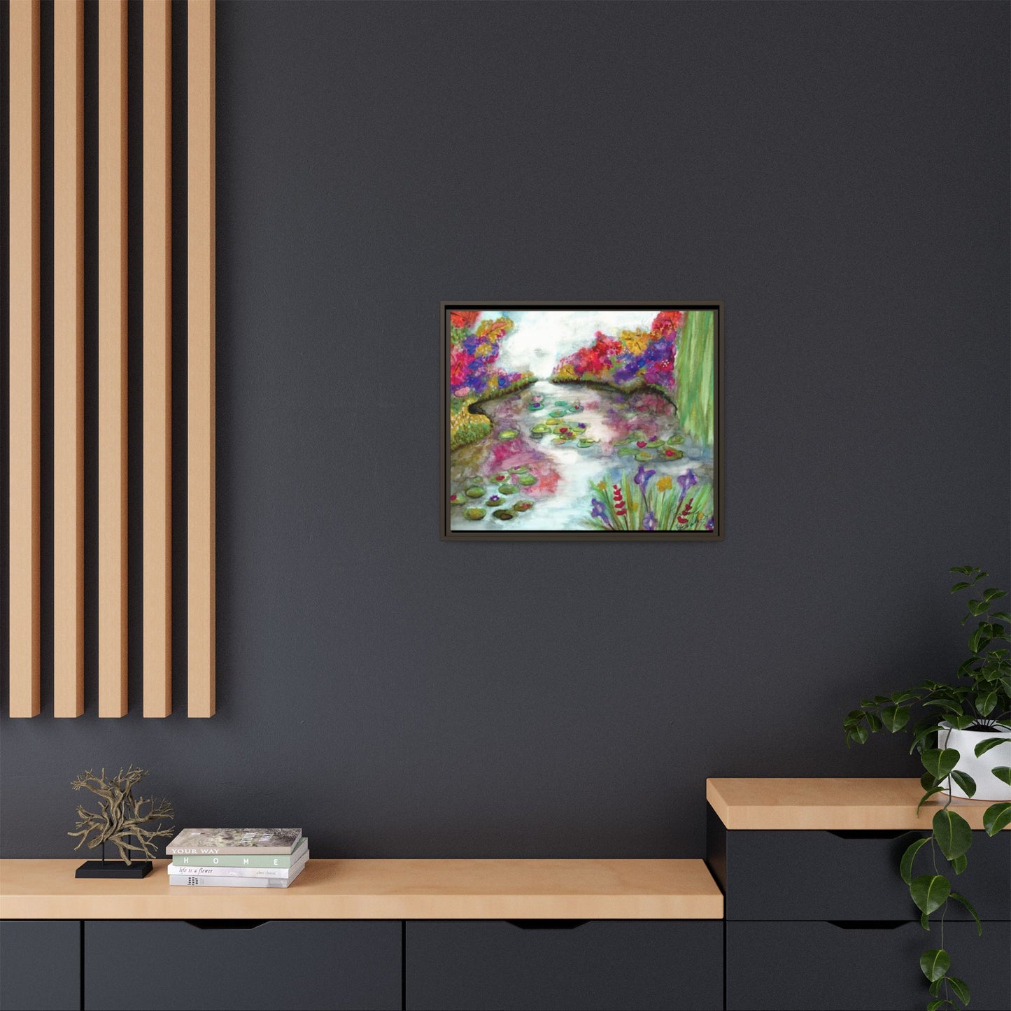 Floral Summer Pond Framed Wall Art