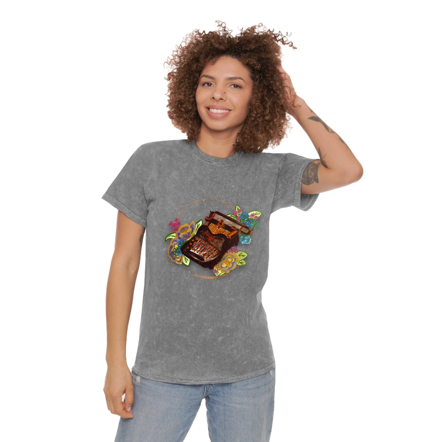 Vintage Typewriter Mineral Wash Unisex T-Shirt