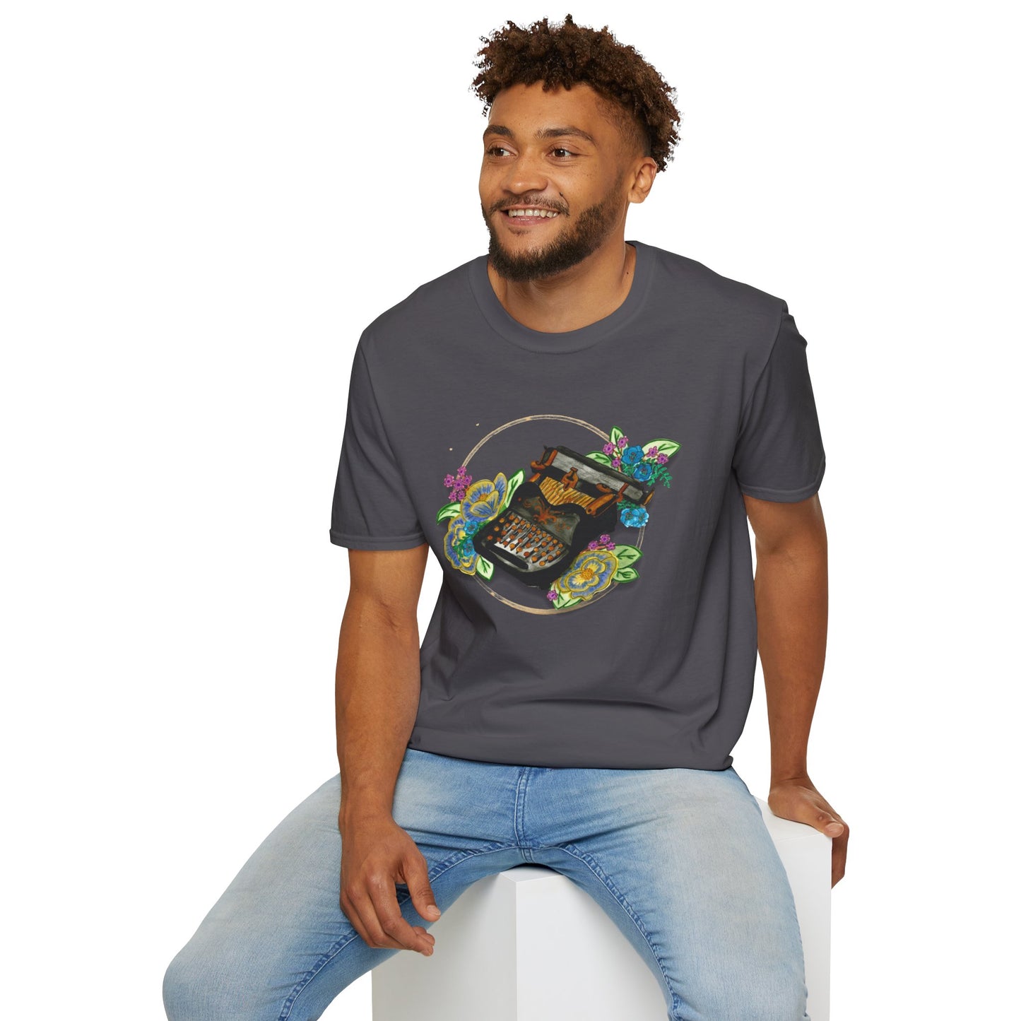 Vintage Typewriter Unisex Softstyle T-Shirt