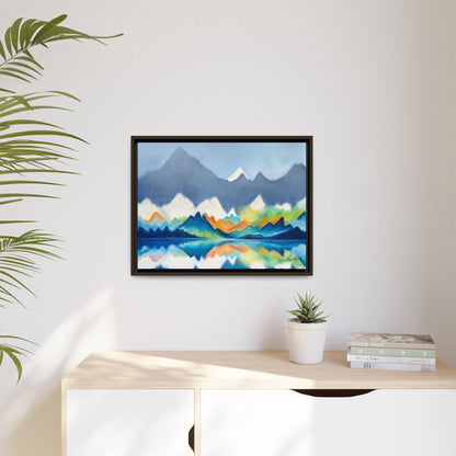 Blue and Gray Smokey Mountains Framed Wall Art