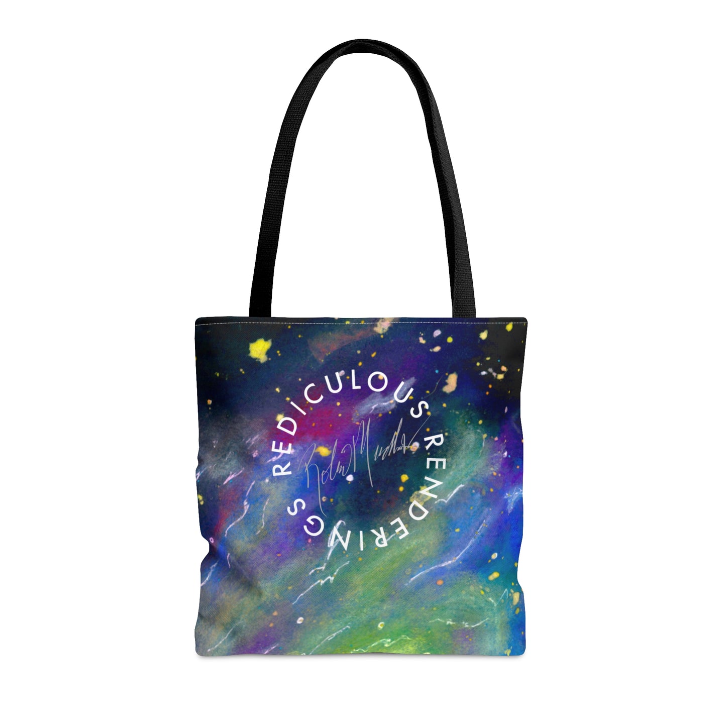 Rainbow Vortex Galaxy Tote