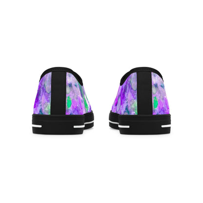 Purple Tie-Dye Low Top Sneakers — Women's Casual Canvas Shoes