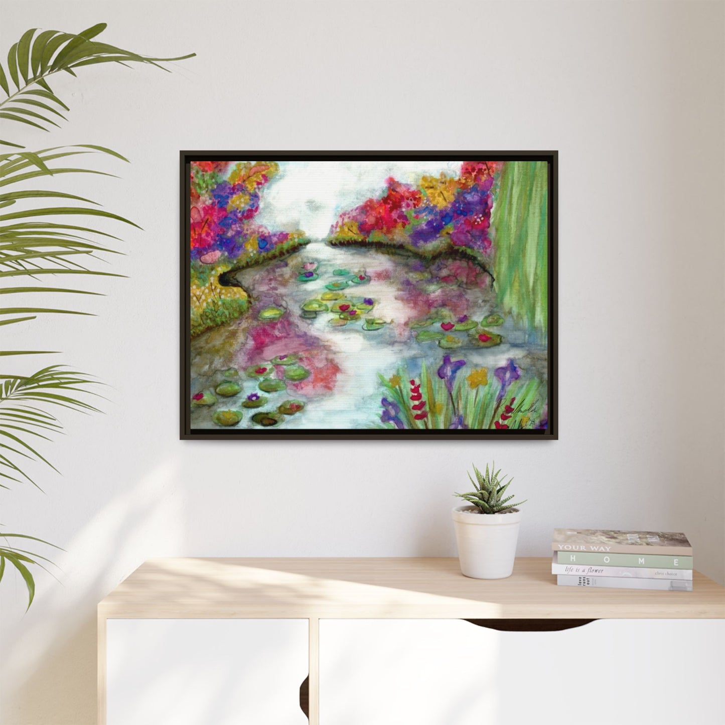 Floral Summer Pond Framed Wall Art