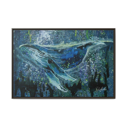 Watercolor Whale Framed Wall Art