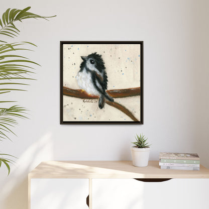 Black Finch Bird Framed Wall Art