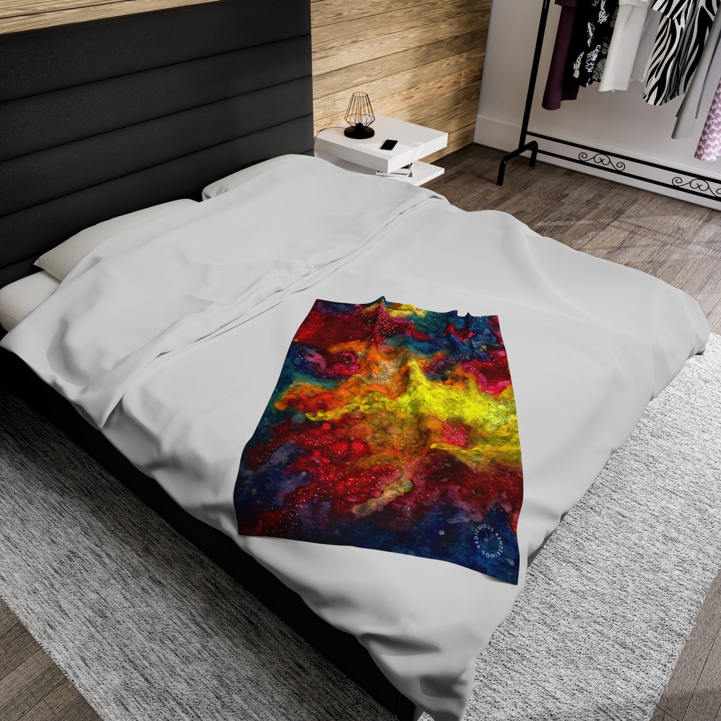 Sunset Clouds Galaxy Velveteen Plush Blanket