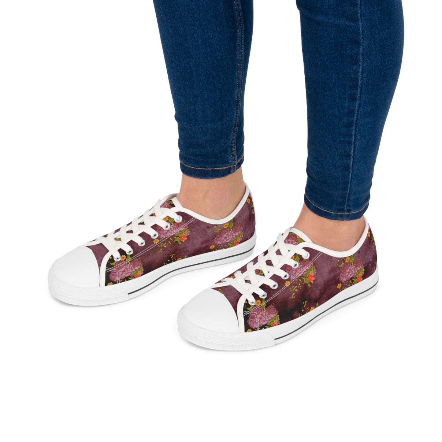 Vintage Flowers Unisex Classic Low Top Sneakers