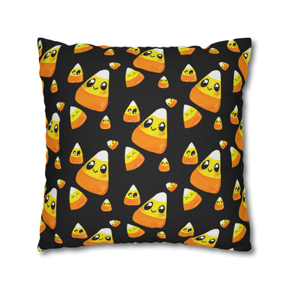 Cute Candy Corn Pattern Pillowcase — Halloween Decorative Throw Pillow Cover