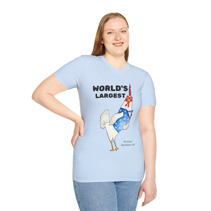 World's Largest Chicken T-Shirt — Funny Patriotic Rooster Tee