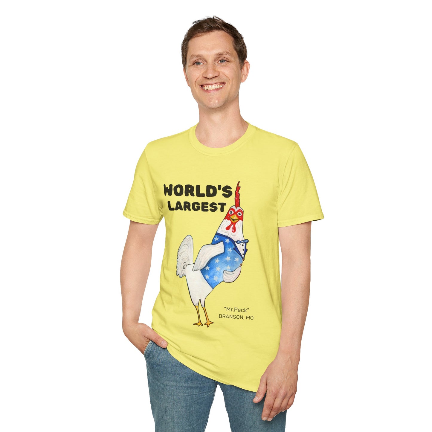 World's Largest Chicken T-Shirt — Funny Patriotic Rooster Tee