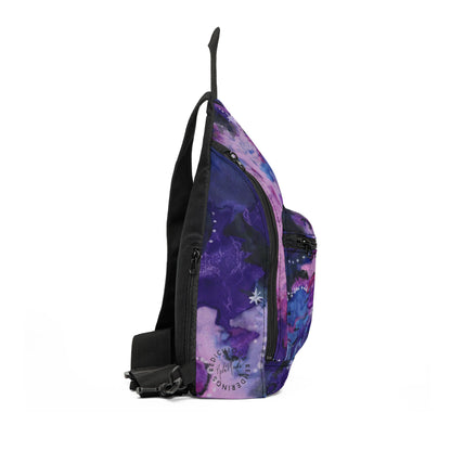 Galaxy Planet Sling Bag – Purple Nebula Space Crossbody