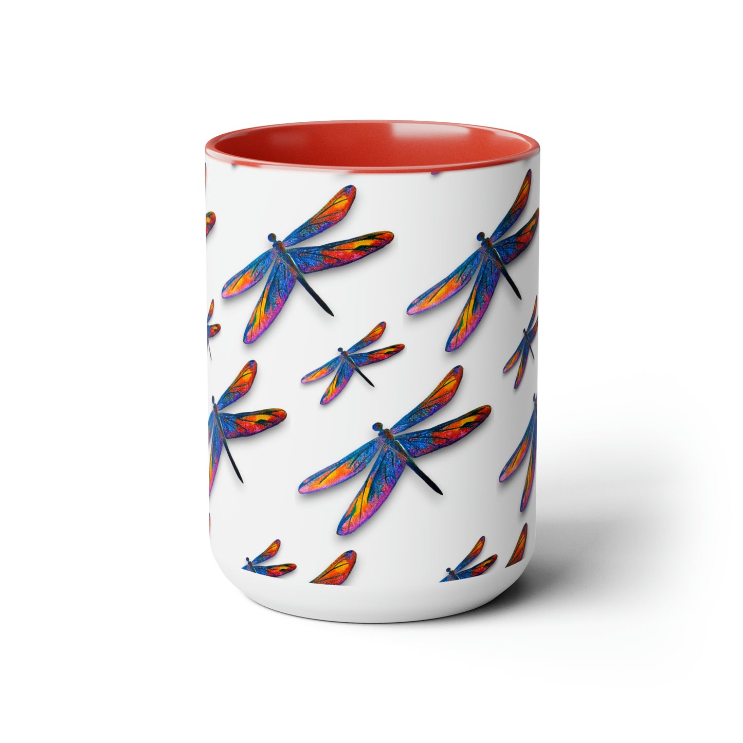 Dragonfly Two-Tone Coffee Mugs, 15oz