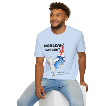 World's Largest Chicken T-Shirt — Funny Patriotic Rooster Tee