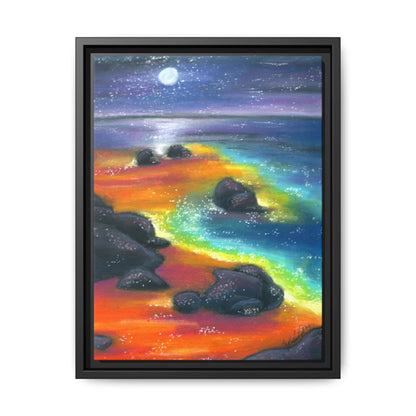 Beach at Night Frame Wall Art