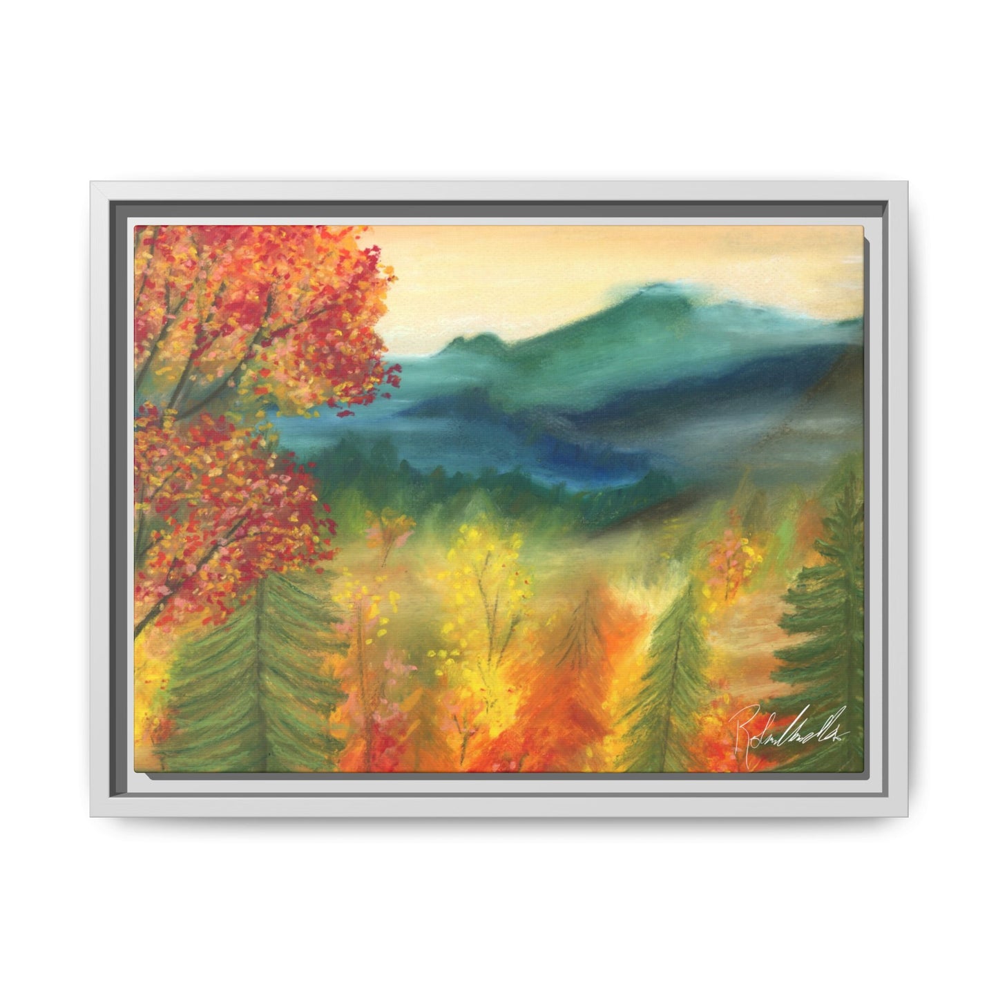 Fall Mountains Framed Wall Art