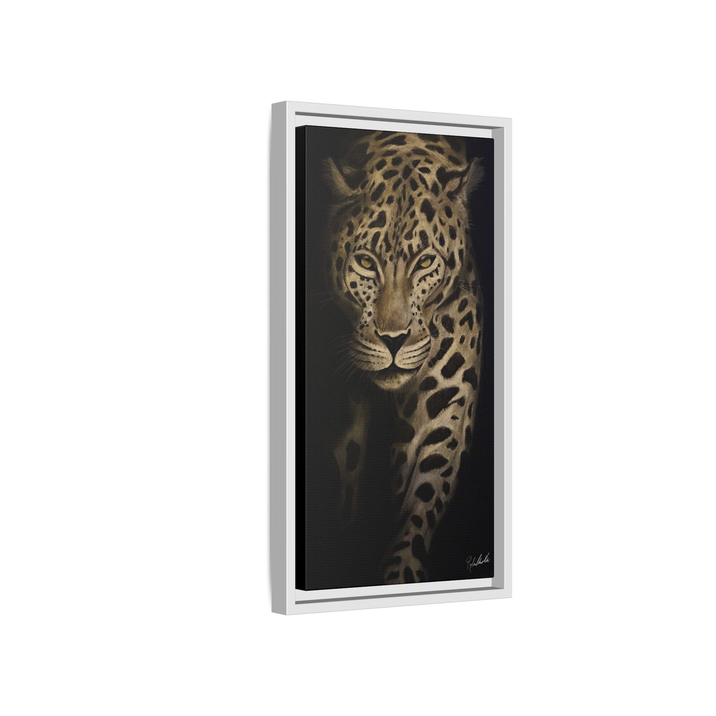 Leopard at Night Framed Wall Art