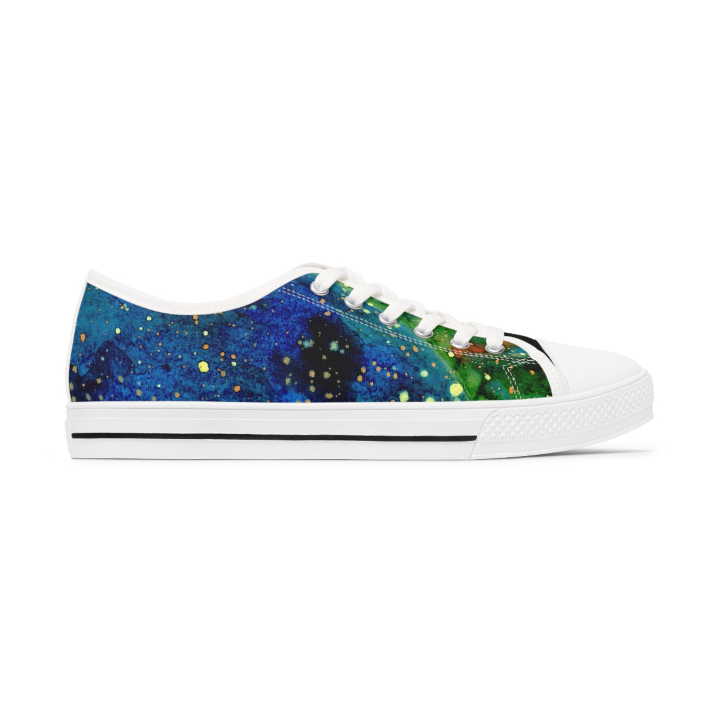 Blue Planet Galaxy Unisex Classic Low Top Sneakers Closed Toe Casual Walking Fashion Shoes