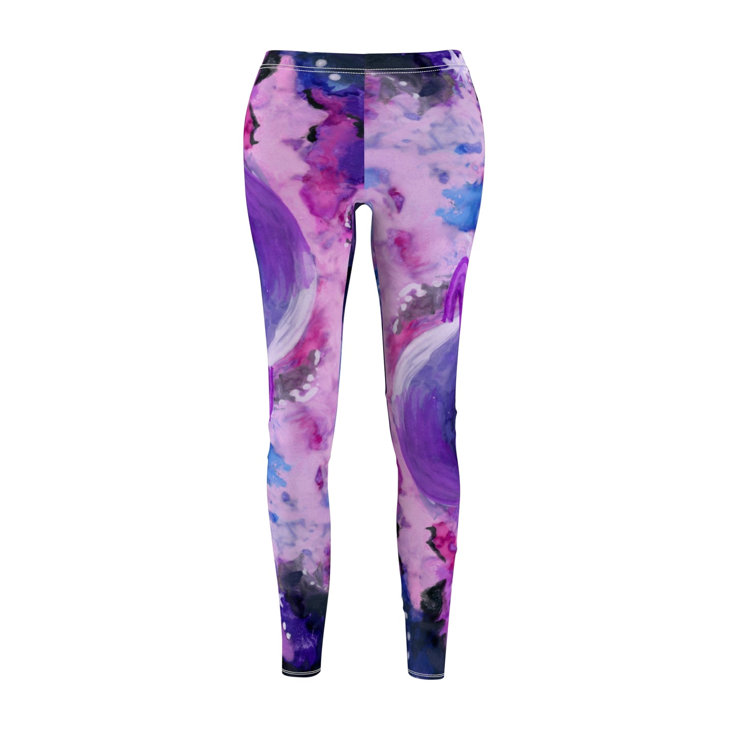 Purple Galaxy Women's Cut & Sew Casual Leggings (AOP)