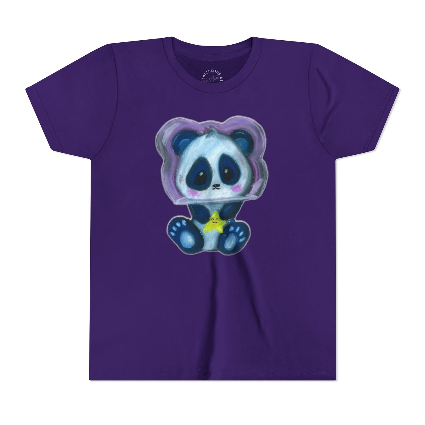 Cute Star Panda Youth Tee — Adorable Cartoon Panda Kids T-Shirt