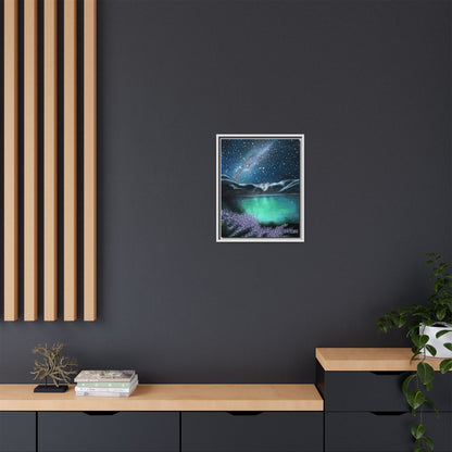 Night Sky over Spring Lake Framed Wall Art