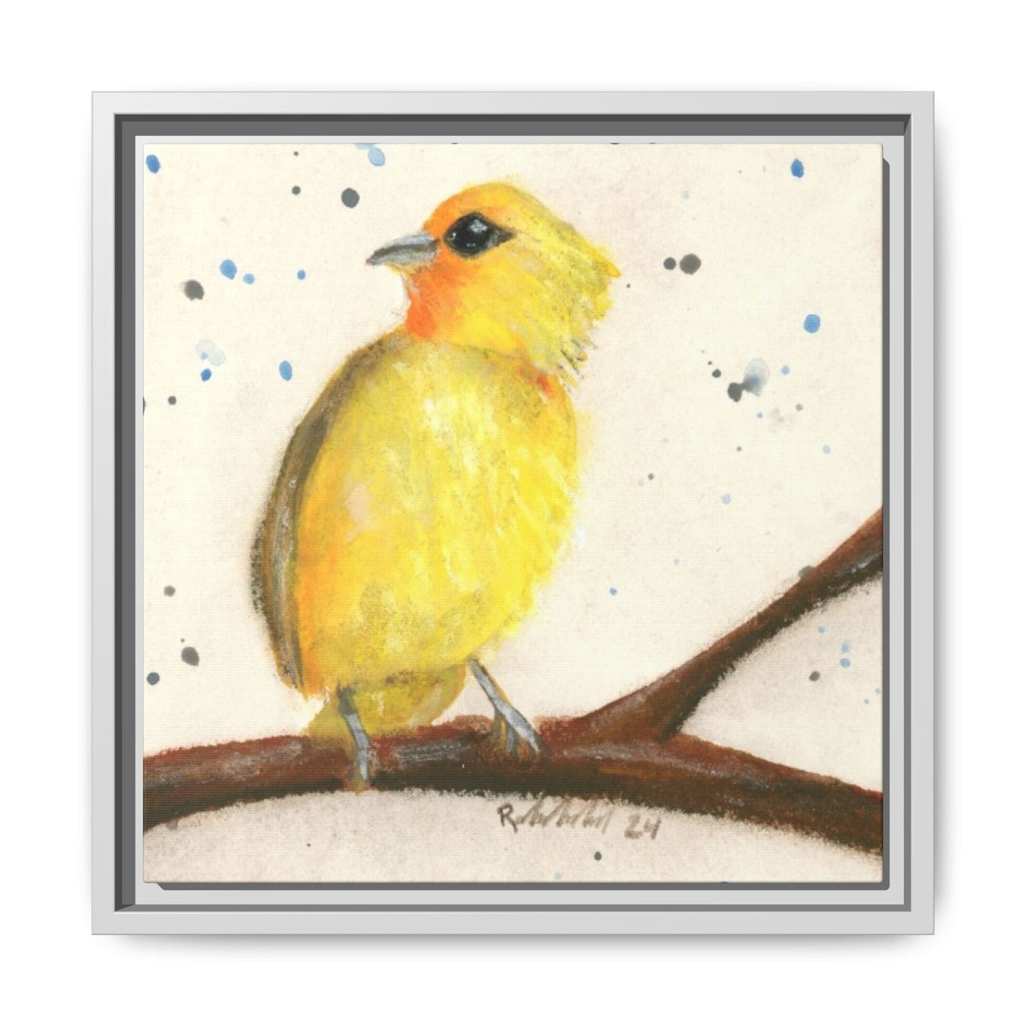 Yellow Canary Bird Framed Wall Art