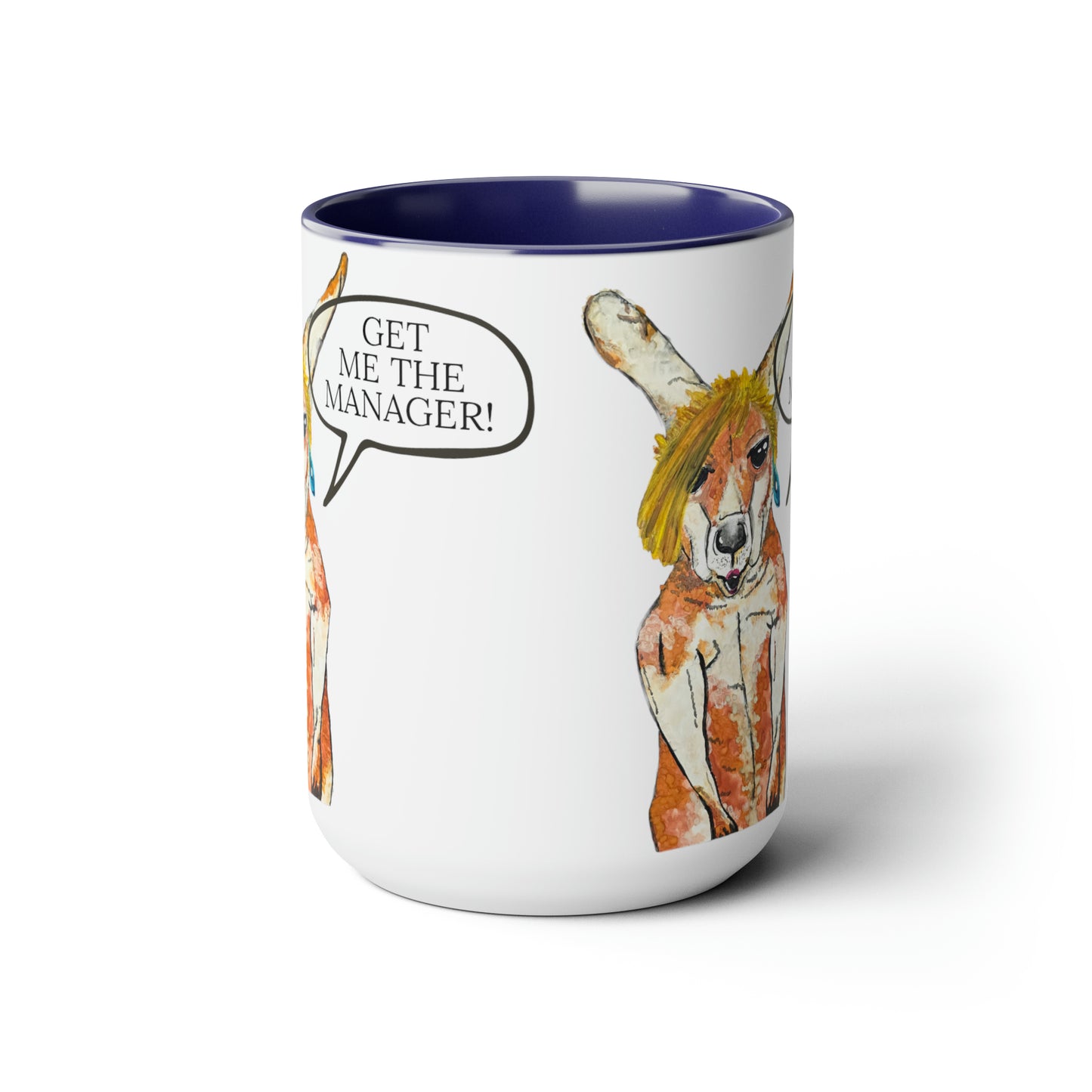 Karenroo Two-Tone Coffee Mugs, 15oz