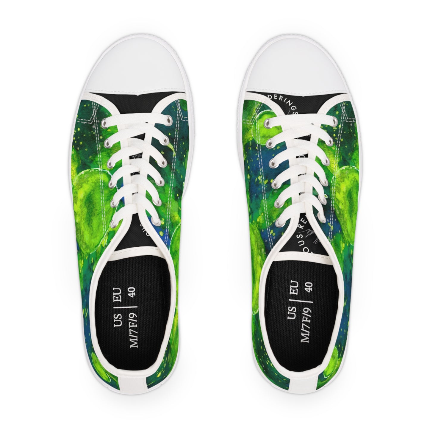 Green Galaxy Unisex Classic Low Top Sneakers Closed Toe Casual Walking Fashion Shoes