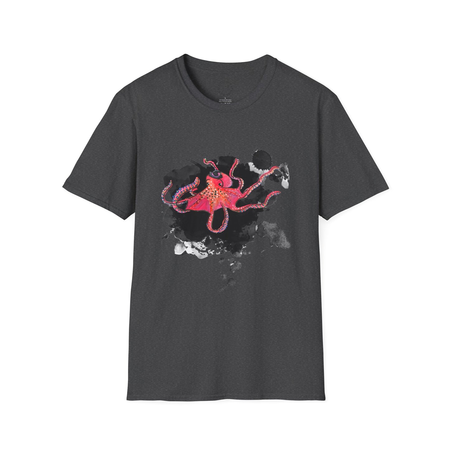 Octopus Ink Blot Unisex Softstyle T-Shirt