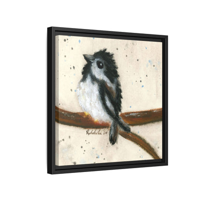 Black Finch Bird Framed Wall Art
