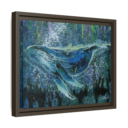 Watercolor Whale Framed Wall Art
