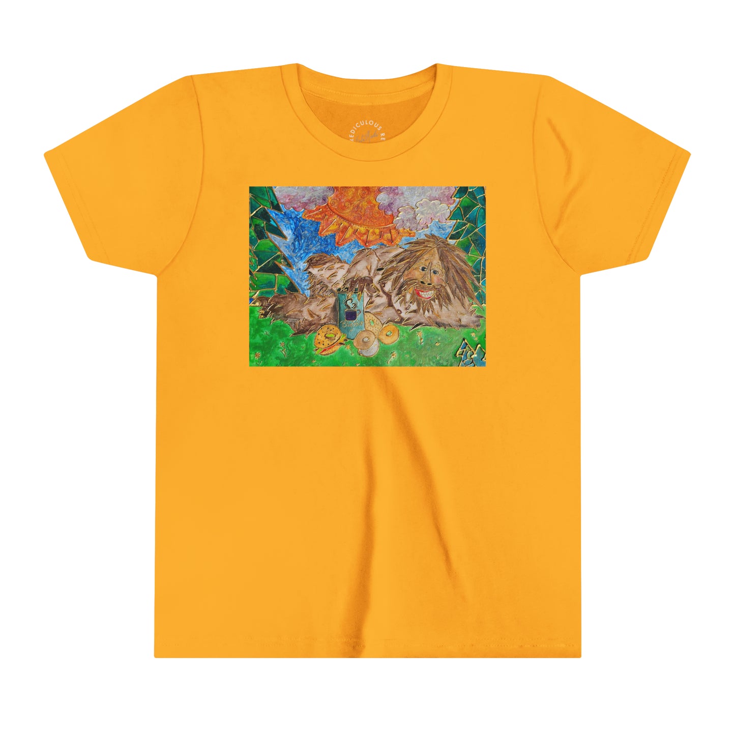 Sasquatch with background Kids T-Shirt