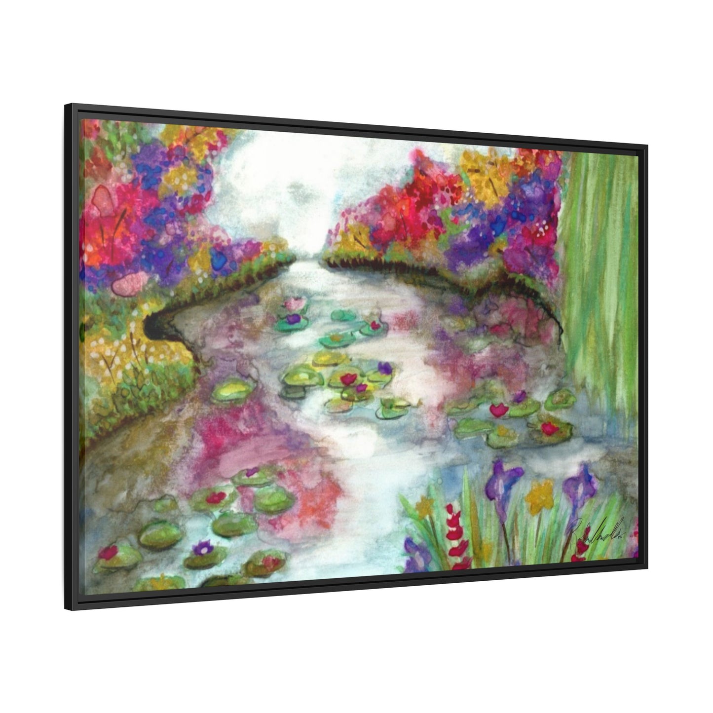 Floral Summer Pond Framed Wall Art
