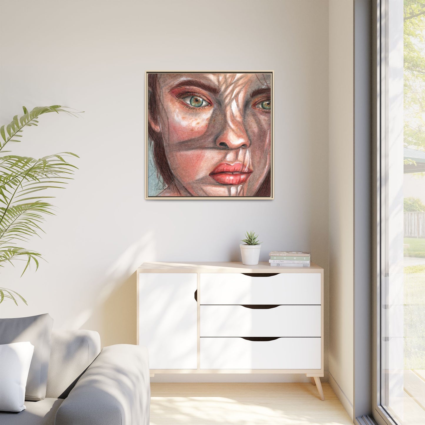 Woman In the Shadows Framed Wall Art