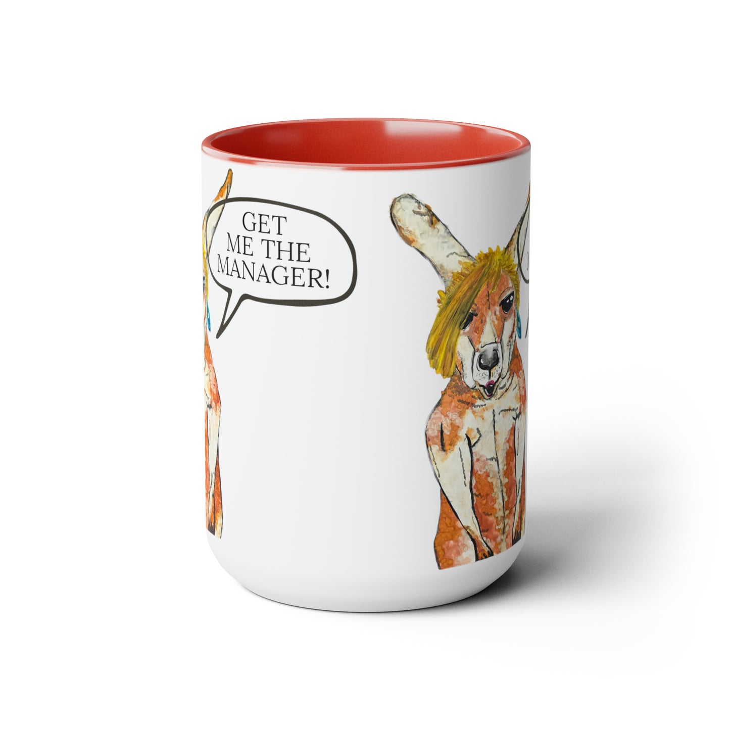 Karenroo Two-Tone Coffee Mugs, 15oz