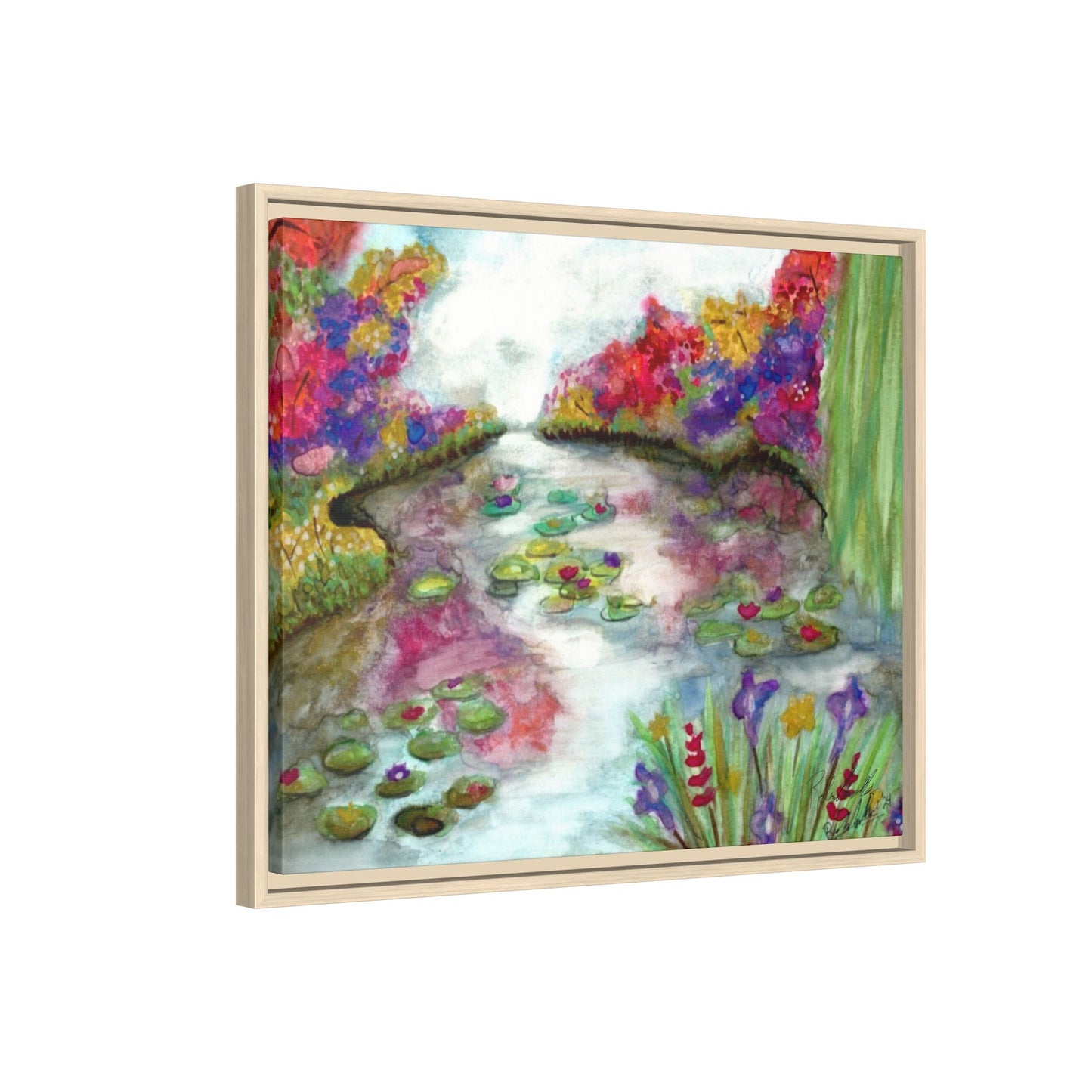 Floral Summer Pond Framed Wall Art