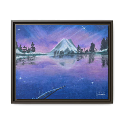 Purple Sky Over Lone Mountain Framed Wall Art