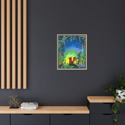 Fox Under Flowers Framed Wall Art