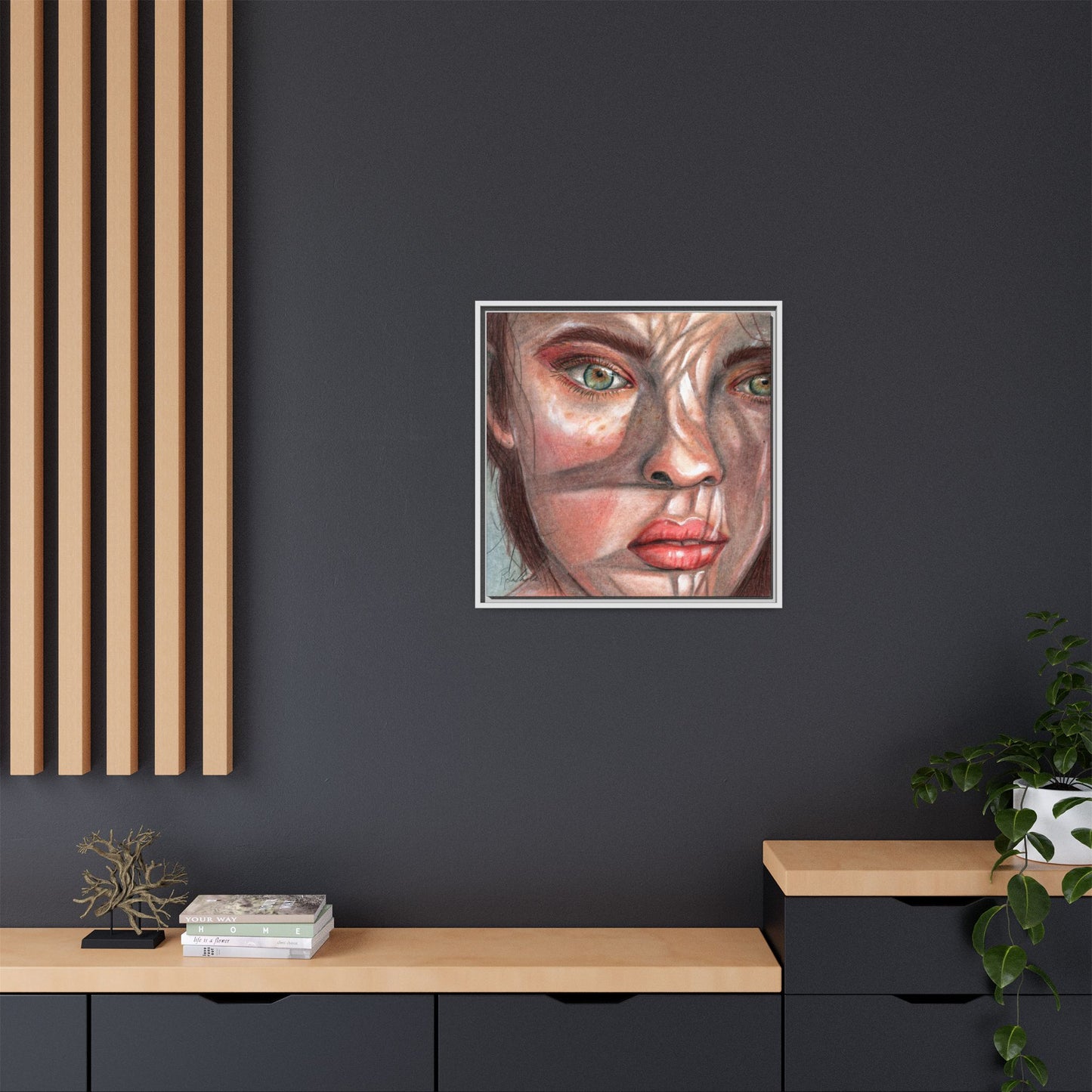 Woman In the Shadows Framed Wall Art