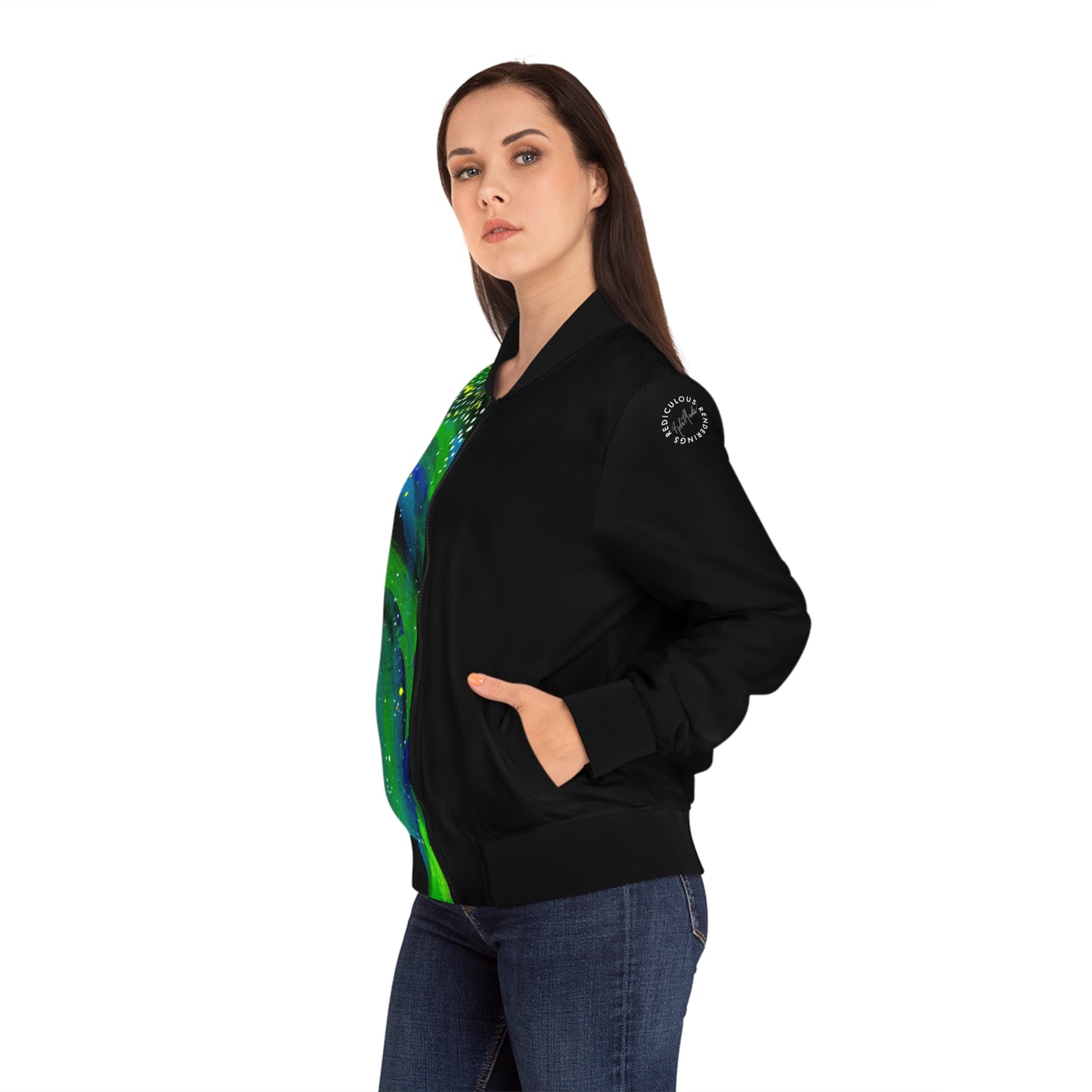 Spiral Galaxy Women's Bomber Jacket (AOP)