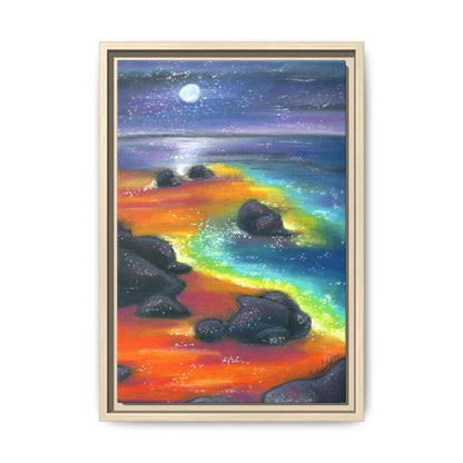 Beach at Night Frame Wall Art