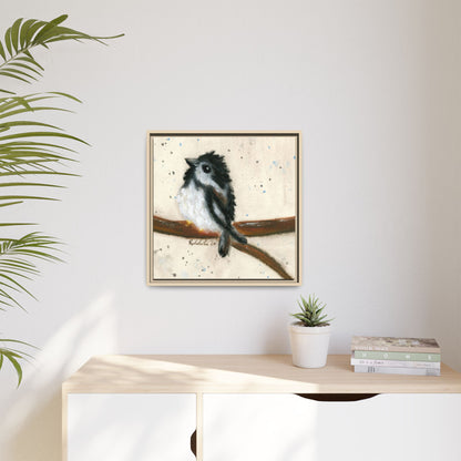 Black Finch Bird Framed Wall Art