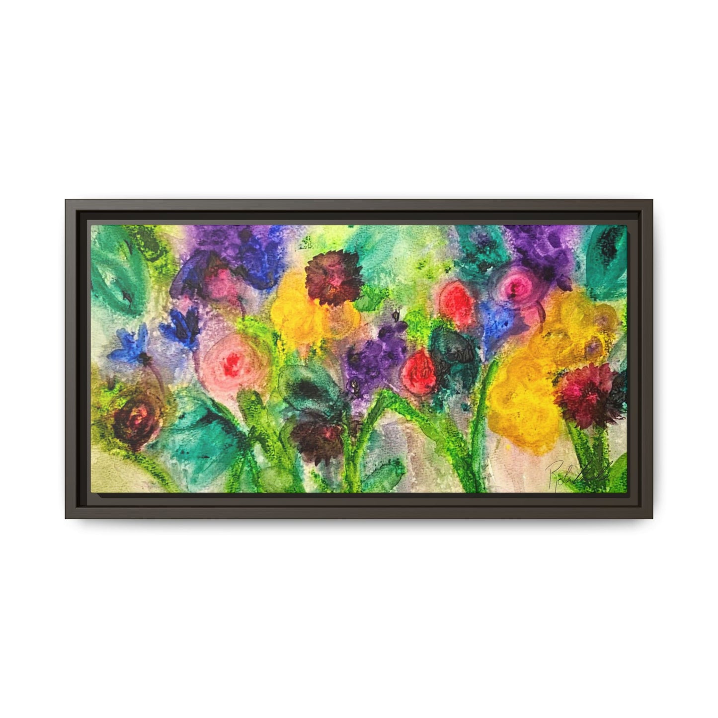 Abstract Flowers Framed Wall Art