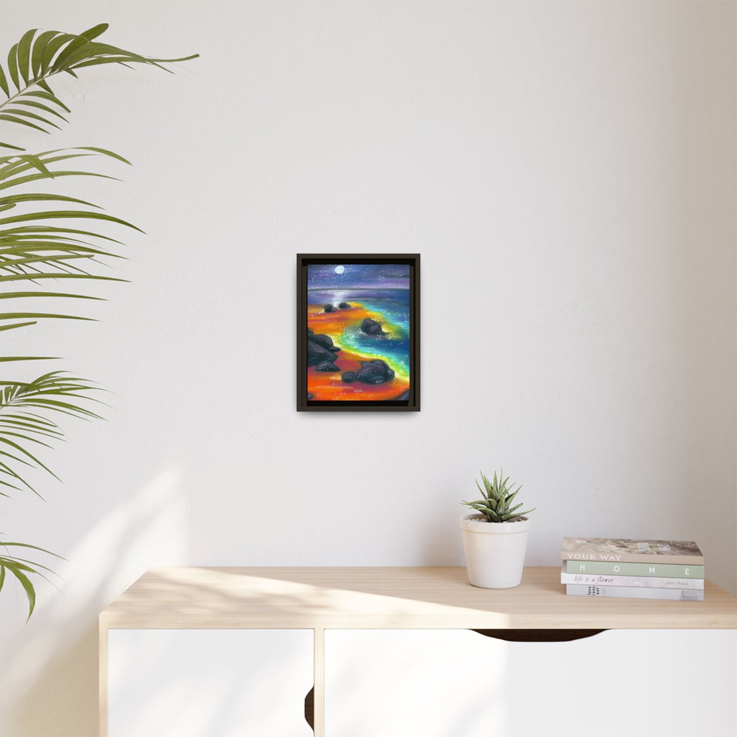 Beach at Night Frame Wall Art