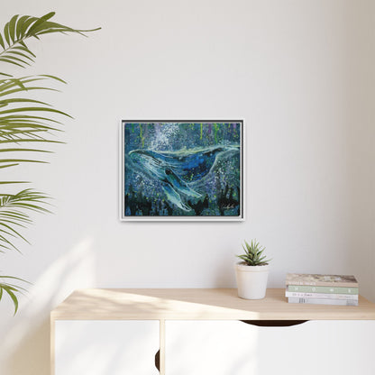 Watercolor Whale Framed Wall Art