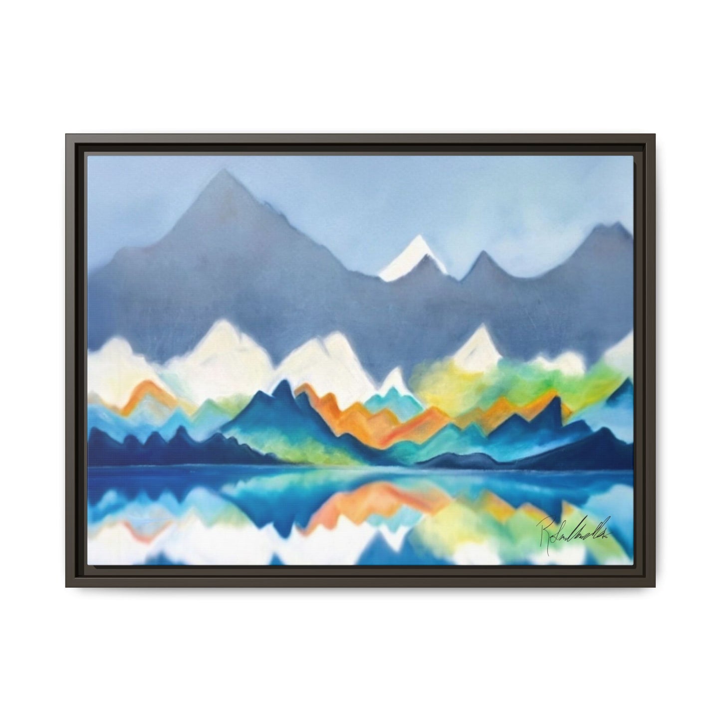 Blue and Gray Smokey Mountains Framed Wall Art