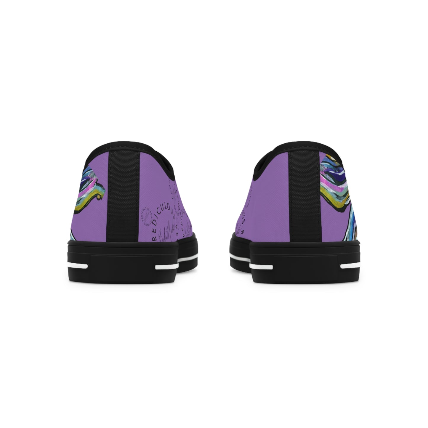 Purple Abstract Horse Unisex Low-Top Sneakers