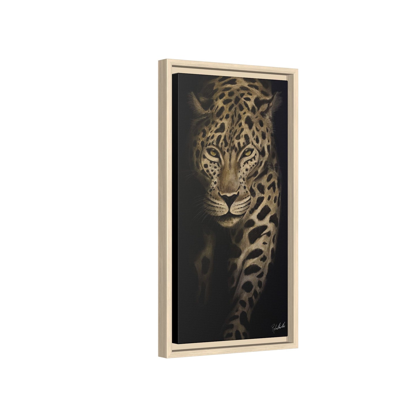 Leopard at Night Framed Wall Art