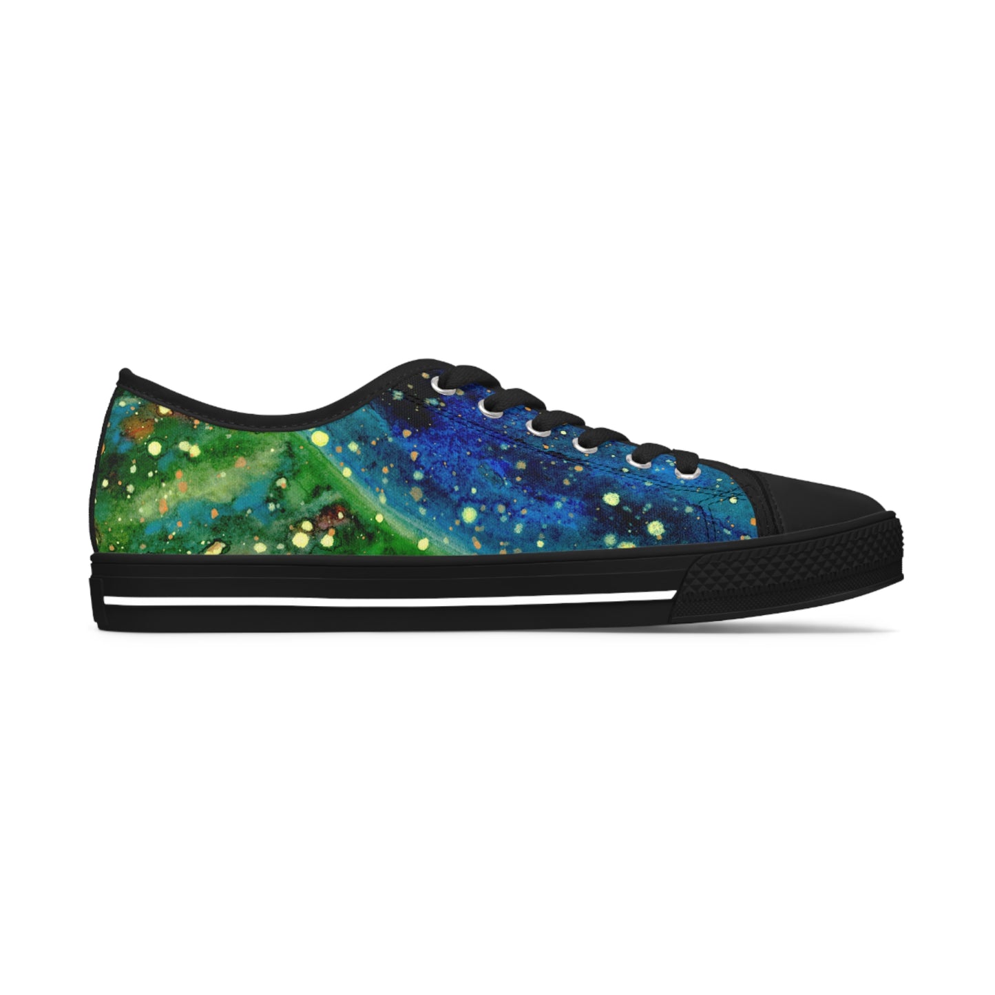 Blue Planet Galaxy Unisex Classic Low Top Sneakers Closed Toe Casual Walking Fashion Shoes