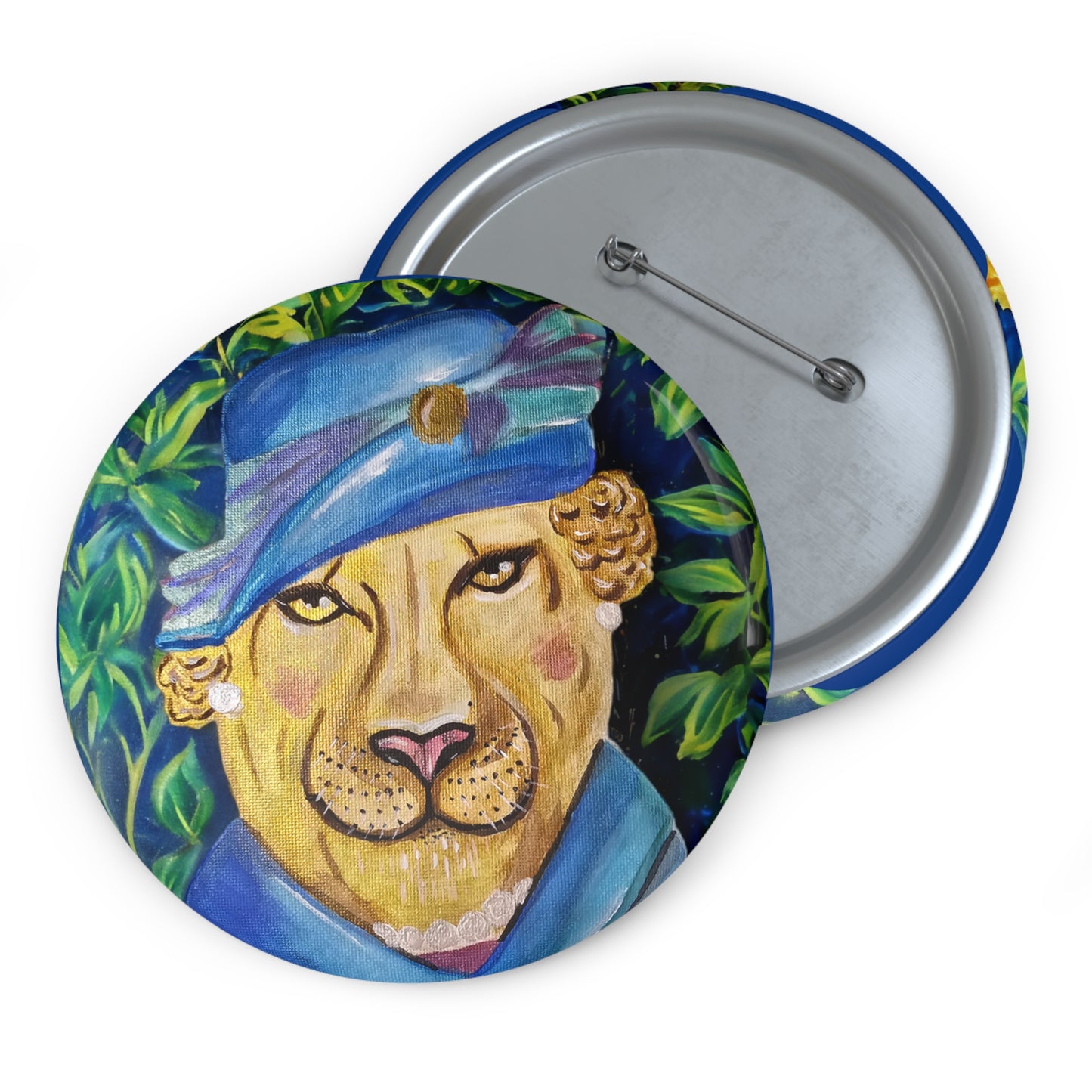 Queen Lion Pin Buttons